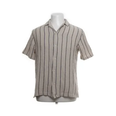Short sleeve shirt (Beige, Blue) from Zara Cotton, Polyester, Viscose