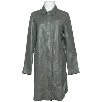 Læderfrakke (Grå) fra Transmission Læder, Polyester