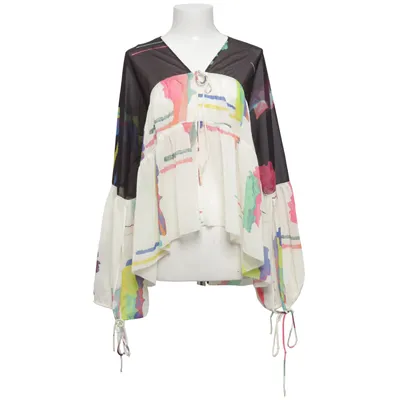 Bluse (Hvid, Flerfarvet) fra H&M Studio Polyester