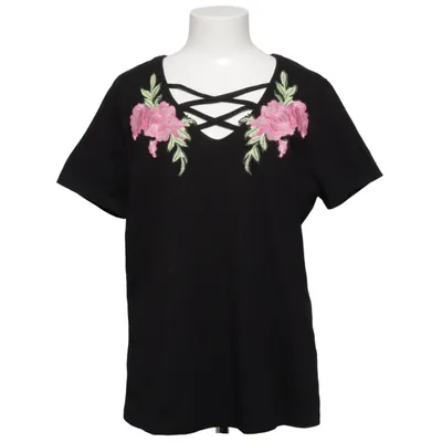 Topp (Svart, Rosa, Grön) från Bodyflirt Bomull, Elastan