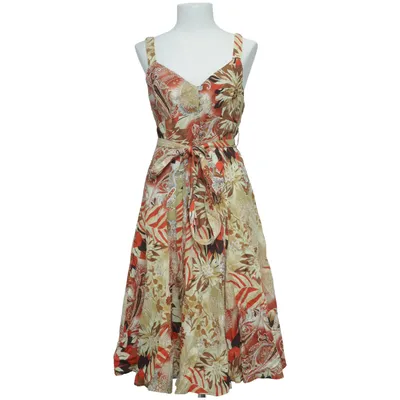 Jurk (Beige, Rood, Bruin) van Eva Tralala Katoen