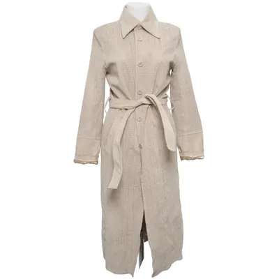 Läderkappa (Beige) från CCDK Acetat, Mocka