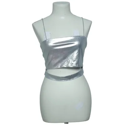 Crop top (Silver) from Millau Polyester