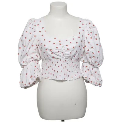 Crop top (Vit, Röd) från Savida Bomull