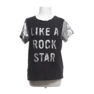 T-shirt (Zwart, Zilver) van Seven Sisters Katoen, Polyester