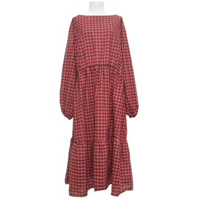 Robe longue (Rouge, Noir) de Emery Rose Coton, Polyester