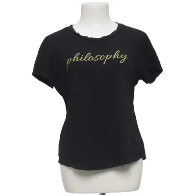 T-shirt (Zwart) van Philosophy Blues Original Katoen, Elastaan