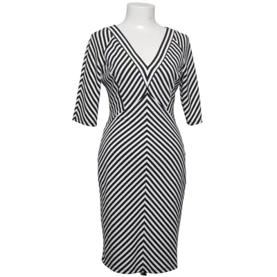 Klänning (Svart, Vit) från Adrianna Papell Elastan, Polyester, Viskos