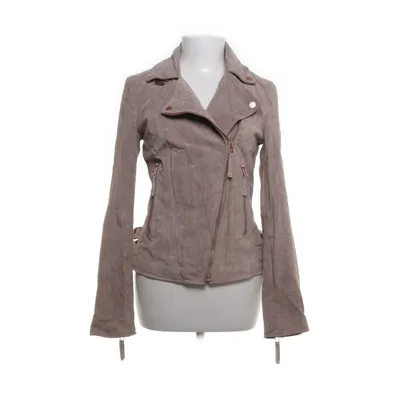 Biker jacket (Beige) from Freaky Nation Polyester, Leather