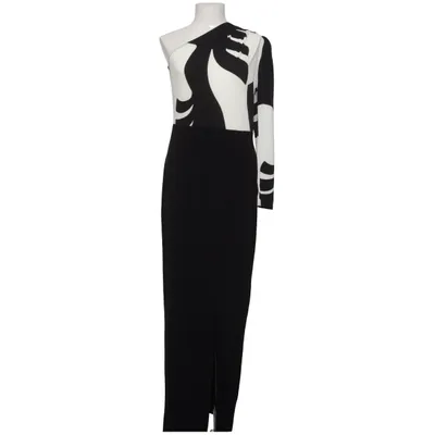 Robe longue (Noir, Blanc) de Orna Farho Élasthane, Polyester