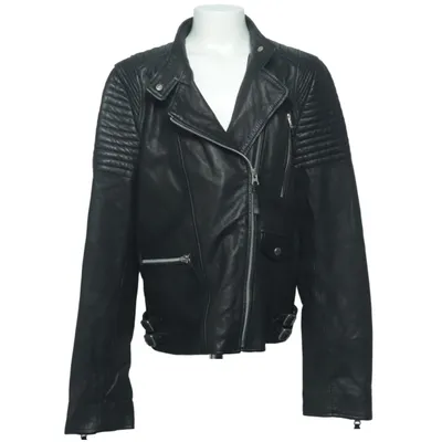 Bikerjack (Zwart) van MDK Katoen, Leer, Polyester