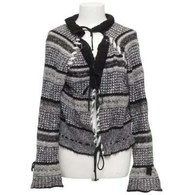 Cardigan (Black, Gray, White) from Staff Acrylic, Mohair, Polyamide, Wool