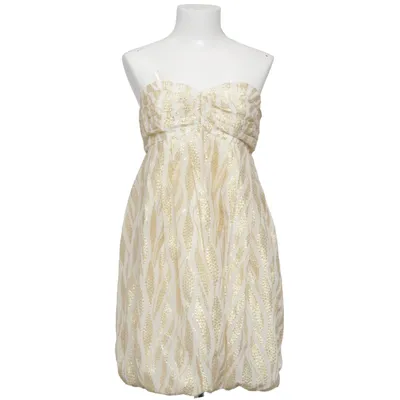 Cocktailjurk (Wit, Goud) van H&M Metallvezel, Polyamide, Polyester