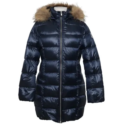 Down coat (Blue) from Bomboogie Down, Feather, Fur, Polyamide, Polyester