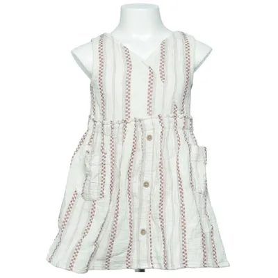 Dress (White, Brown) from Lil' Atelier Organic cotton