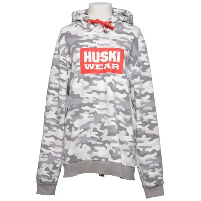Huvtröja (Grå, Vit) från Huski Wear Bomull, Elastan, Polyester