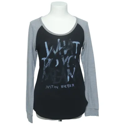 Baseball T-shirt (Black, Gray) from Streetwear Society Elastane, Polyester, Viscose