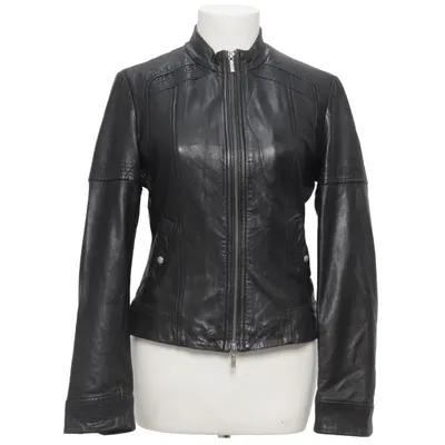 Leren jack (Zwart) van Hugo Boss Leer, Polyester