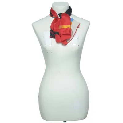Sommerschal (Rot, Schwarz, Weiß) von Hanae Mori Seide