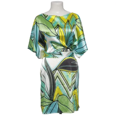 Robe (Vert, Jaune, Multicolore) de Zara Basic Élasthane, Polyester