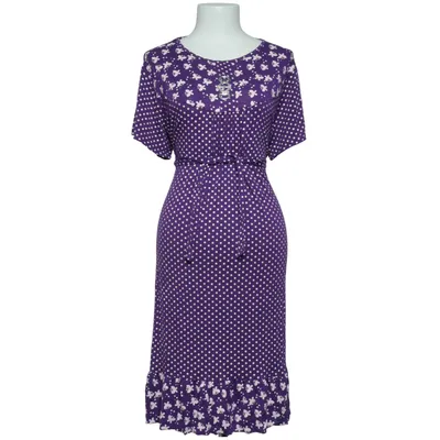 Kleid (Lila, Weiß) von NH Baumwolle