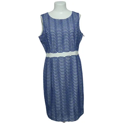 Robe (Bleu, Blanc) de Ivanka Trump Élasthane, Polyester, Viscose