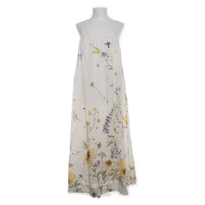 Klänning (Vit, Flerfärgad) från H&M Bomull, Linne