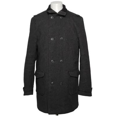 Erwt jas (Grijs) van Kiomi Polyester, Wol
