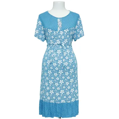 Jurk (Blauw, Wit) van NH Katoen