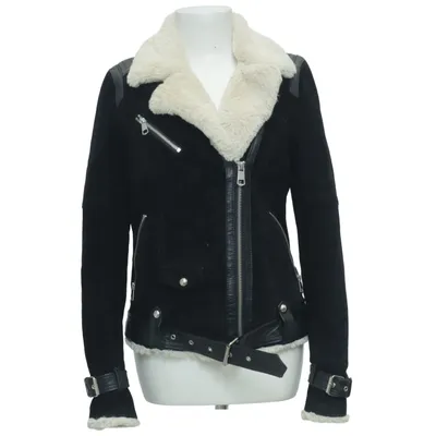 Shearling jacket (Black, Beige) from Rookie Leather, Polyester