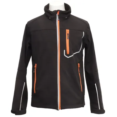 Softshell jacket (Zwart, Oranje) van Wave Sportswear Polyester