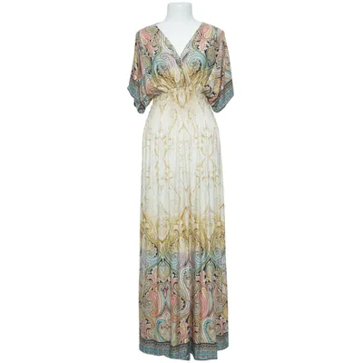 Maxi dress (White, Multicolored) from Leana Mode