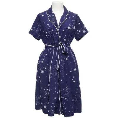 Skjortklänning (Blå, Vit) från Joanie Polyester