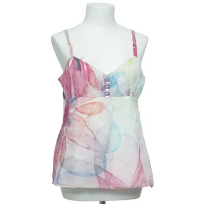 Tank Top (White, Multicolored) from Tuzzi Cotton, Silk