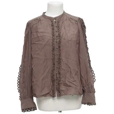 Blouse (Marron) de H&M Coton, Polyester, Viscose