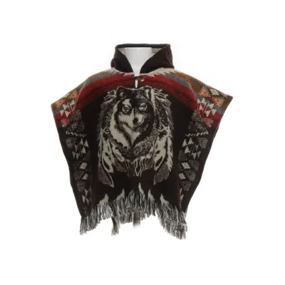 Poncho (Brun, Flerfärgad)