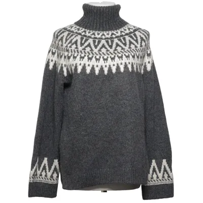 Polotröja (Grå, Vit) från H&M Akryl, Polyamid, Polyester, Ull