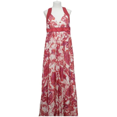Långklänning (Vit, Röd, Lila) från Massimo Dutti Woman Polyester, Silke