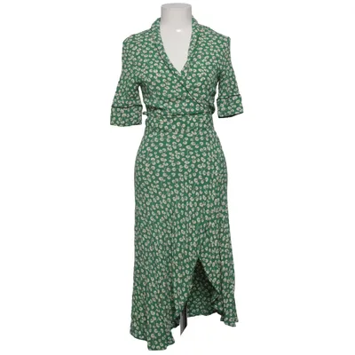 Robe portefeuille (Vert, Blanc) de Ganni Viscose
