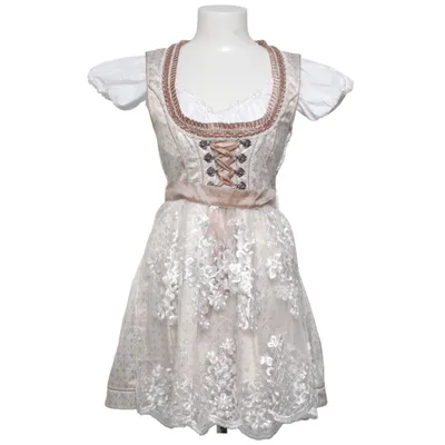 Dirndl (Beige, Vit) från Viva Couture Bomull, Elastan, Polyester