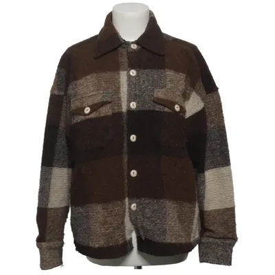 Skjortejakke (Brun, Beige, Grå) fra Anine Bing Akryl, Polyester, Uld