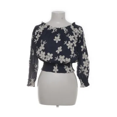 Top (Blue, White) from Vince Otto Angora, Cotton