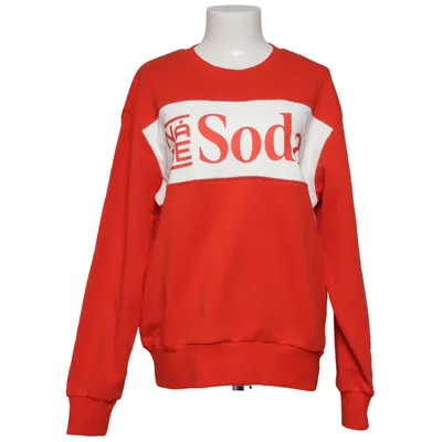Collegetröja (Röd, Vit) från Soda Bomull, Polyester