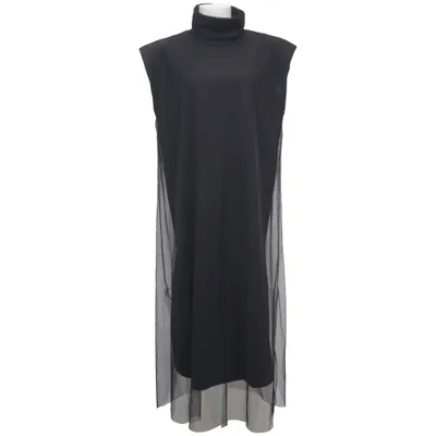 Maxi jurk (Zwart) van Blond Hour Katoen, Elastaan, Polyester
