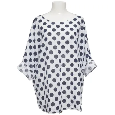 Top (Blauw, Wit) van Made in italy Katoen