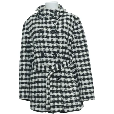 Coat (Black, White) from Herluf Design Polyamide, Polyester, Viscose, Wool