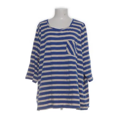 Långärmad t-shirt (Blå, Vit) från Ulla Popken Bomull, Elastan