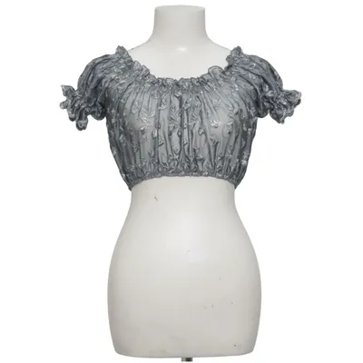 Dirndl blouse (Grijs, Zilver) van Kinga Mathe Zijde