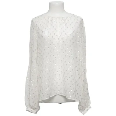 Blouse (White, Silver) from Fall Winter Spring Summer Metallic fiber, Silk