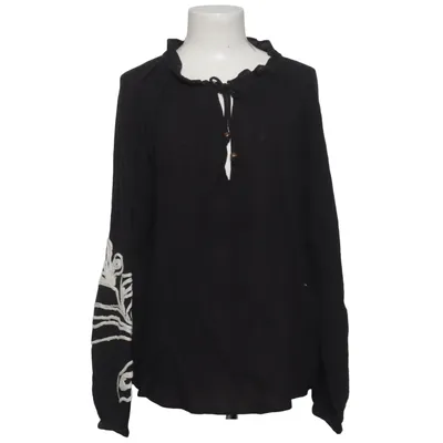 Blouse (Noir) de H&M Coton, Polyester